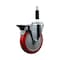 Service Caster 5'' Red Poly Swivel 7/8'' Expanding Stem Caster with Brake SCC-EX20S514-PPUB-RED-PLB-78 - alternate 1